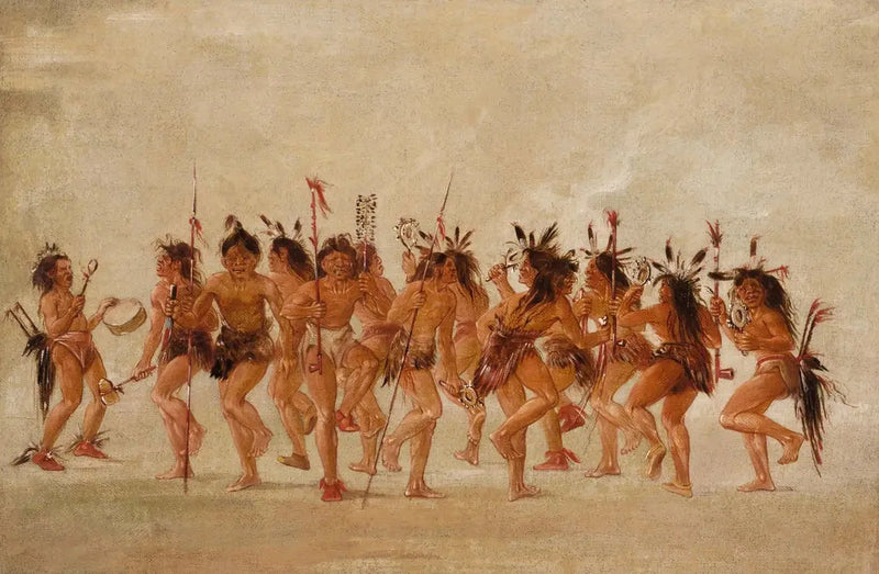 Dança do mendigo, foz do rio Teton - George Catlin