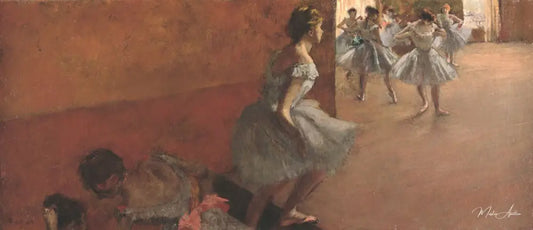 Danseurs sur un escalier - Edgar Degas - Reproductions de tableaux et peintures haut de gamme