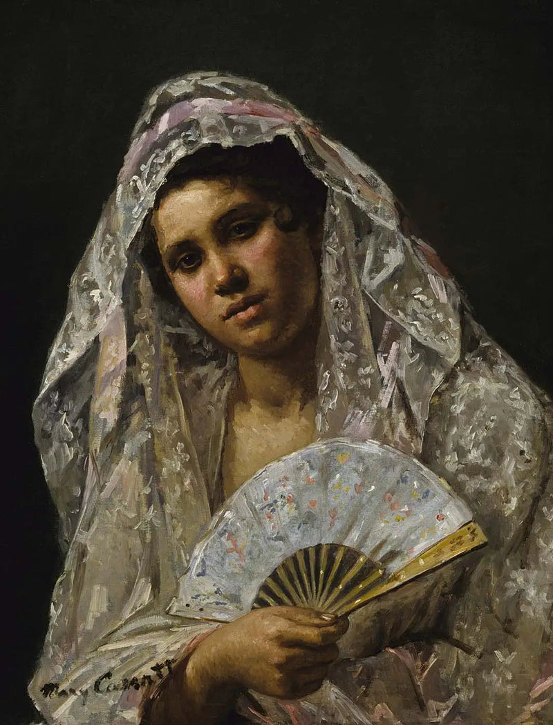 Dançarina espanhola usando um mantilha de renda - Mary Cassatt