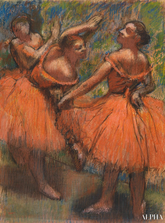 Danseuses en rouge - Edgar Degas - Reproductions de tableaux et peintures haut de gamme