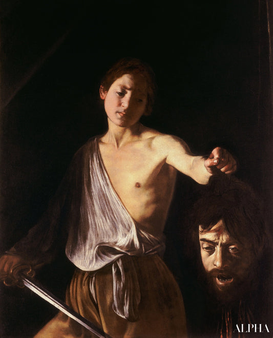 David avec la tête de Goliath - Caravage - Reproductions de tableaux et peintures haut de gamme