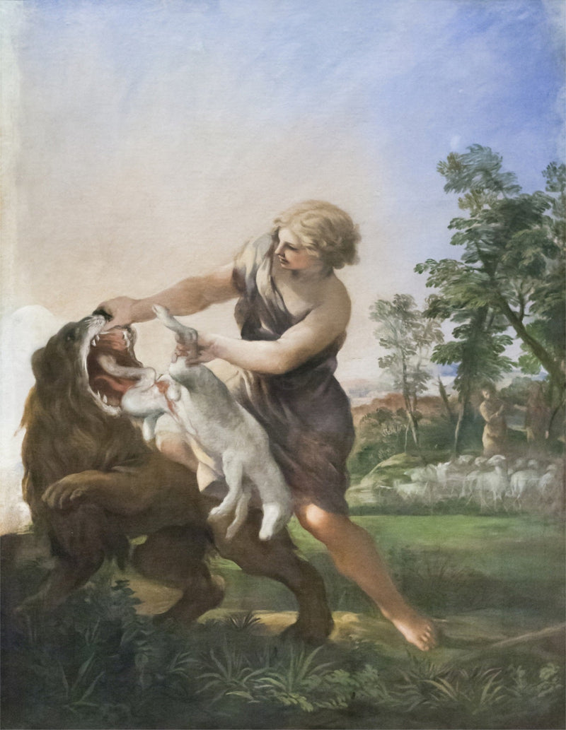 David matando o leão - Pietro da Cortona