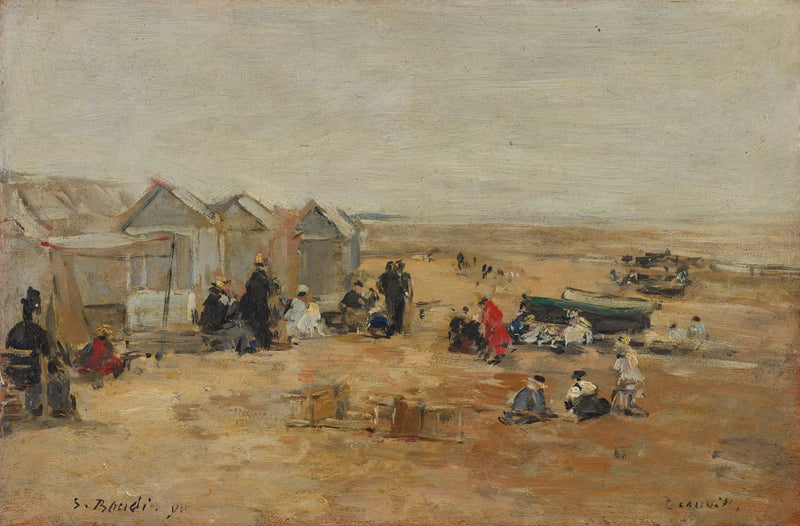 Deauville, Cena de praia - Eugène Boudin