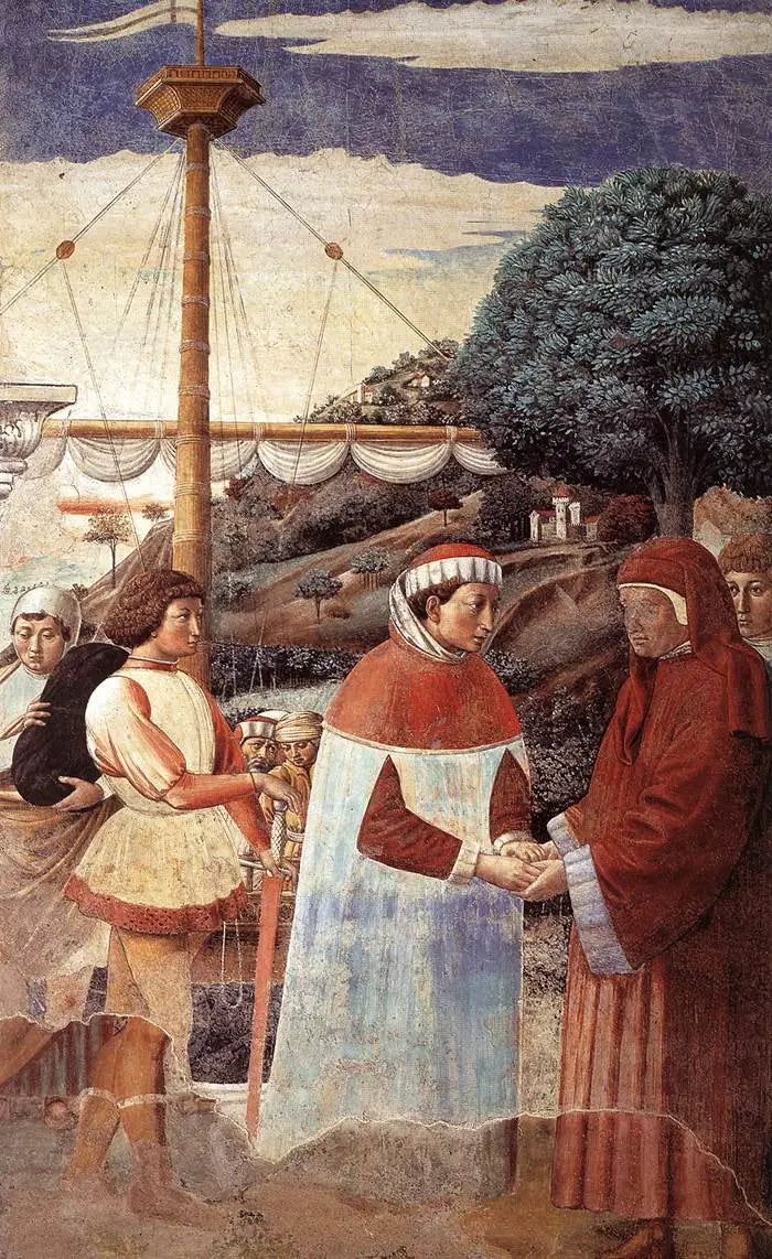 Desembarque em Ostia (Cena 5, parede leste) - Benozzo Gozzoli