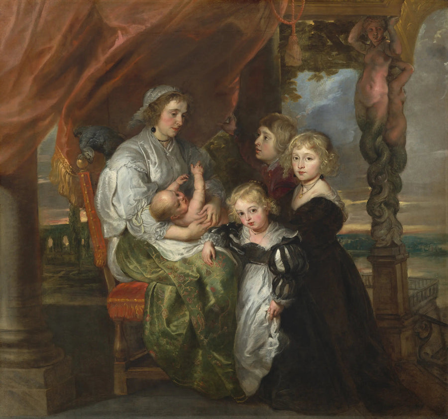 Deborah Kip, esposa de Sir Balthasar Gerbier, e seus filhos - Peter Paul Rubens
