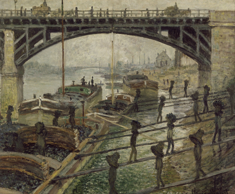 Os Descarrregadores de Carvão - Claude Monet