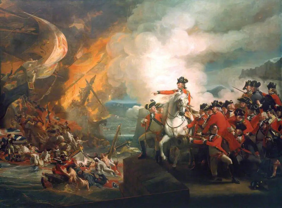 Derrota das baterias flutuantes de Gibraltar, setembro de 1782 (O cerco de Gibraltar) - John Singleton Copley