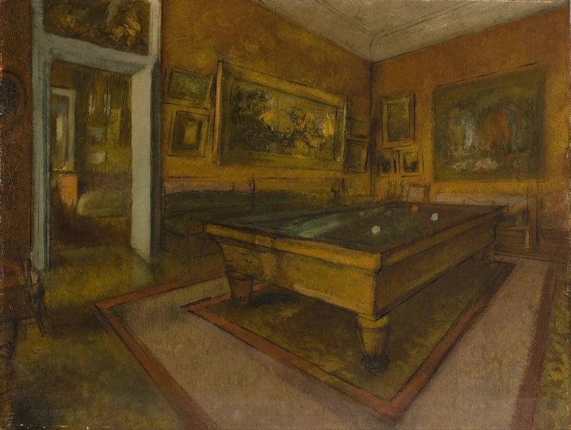 Sala de bilhar em Ménil-Hubert - Edgar Degas