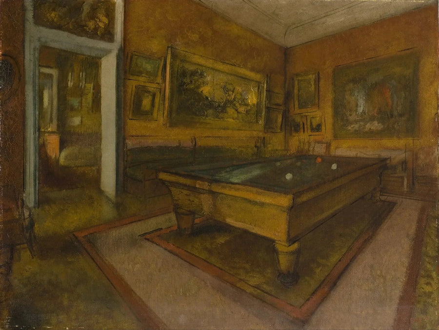 Sala de bilhar em Ménil-Hubert - Edgar Degas