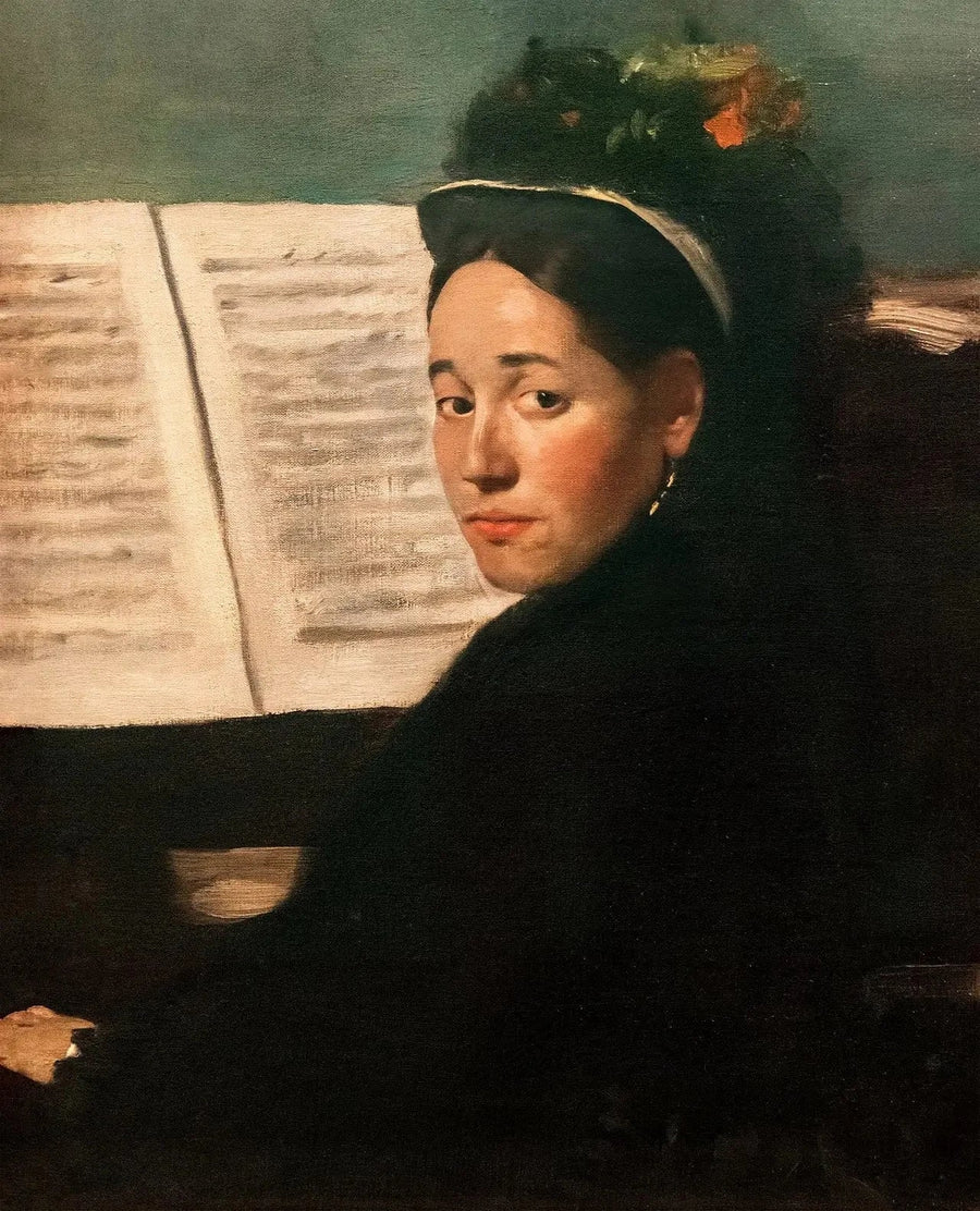 Senhorita Dihau ao piano - Edgar Degas