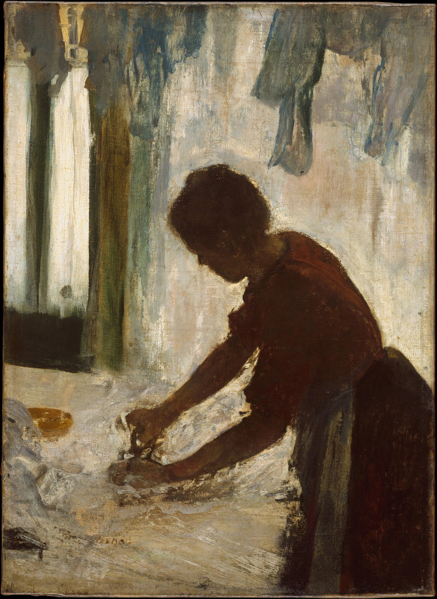 Uma mulher passando roupa - Edgar Degas