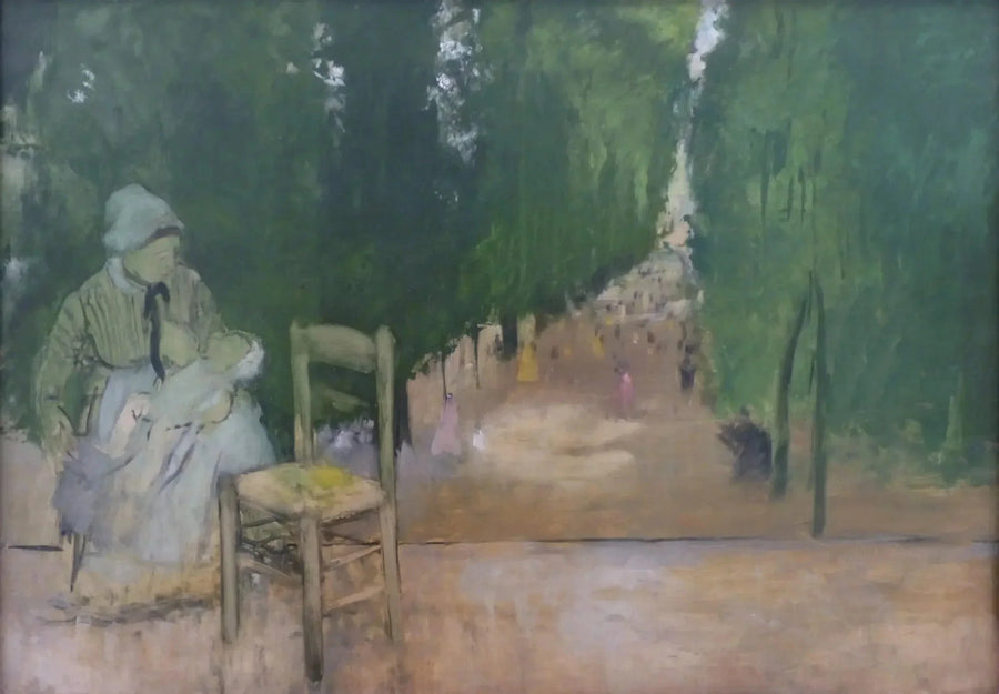 Uma ama no jardim de Luxemburgo - Edgar Degas