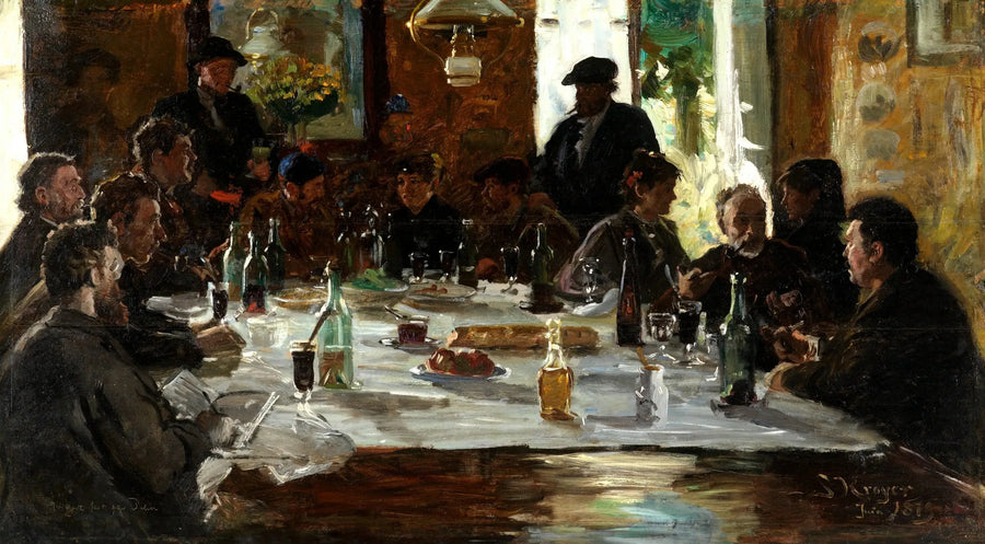 Almoço de artistas. Cernay-la-Ville - Peder Severin Krøyer