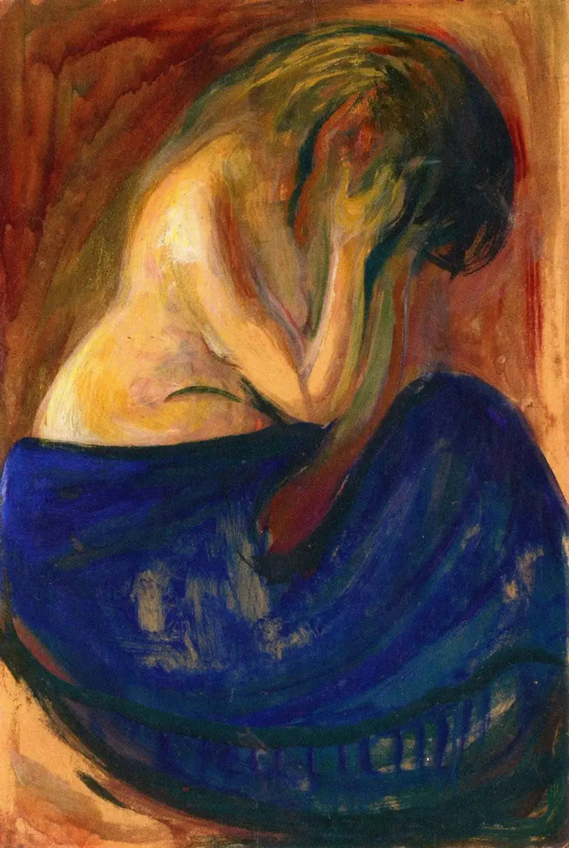 Meia-nude com saia azul - Edvard Munch