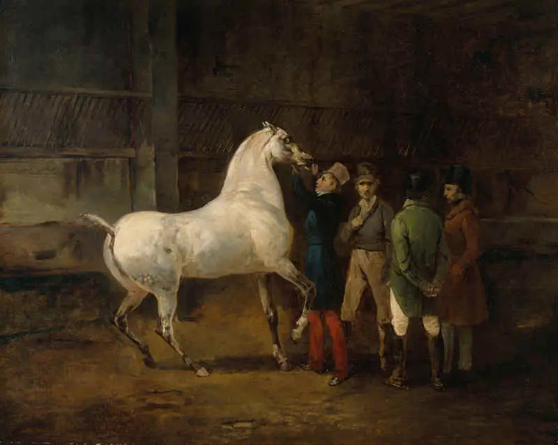 Demonstração de um cavalo branco - Théodore Géricault