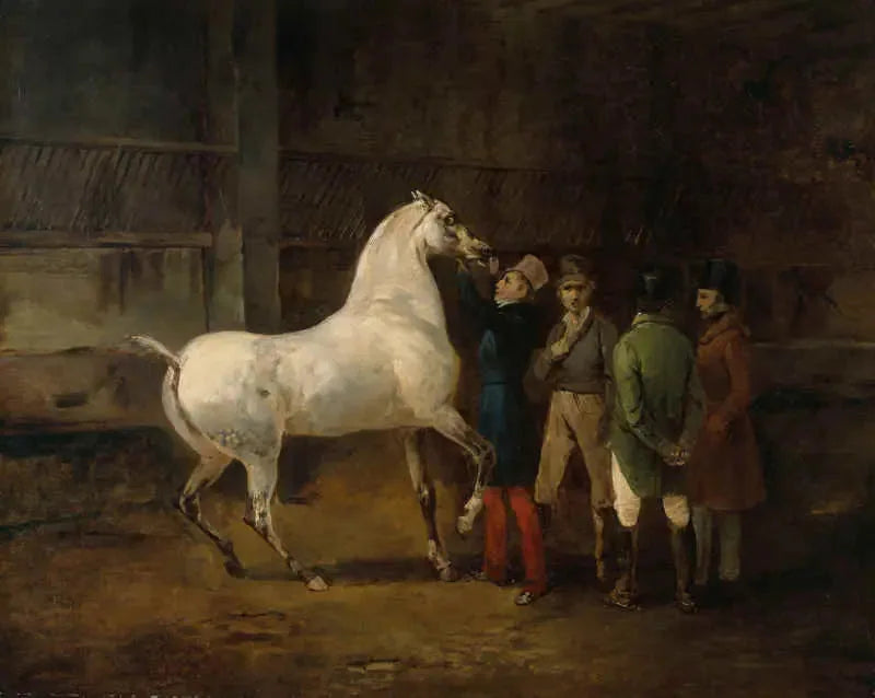 Demonstração de um cavalo branco - Théodore Géricault