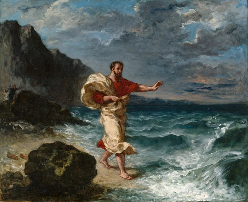 Demóstenes à beira do mar - Eugène Delacroix