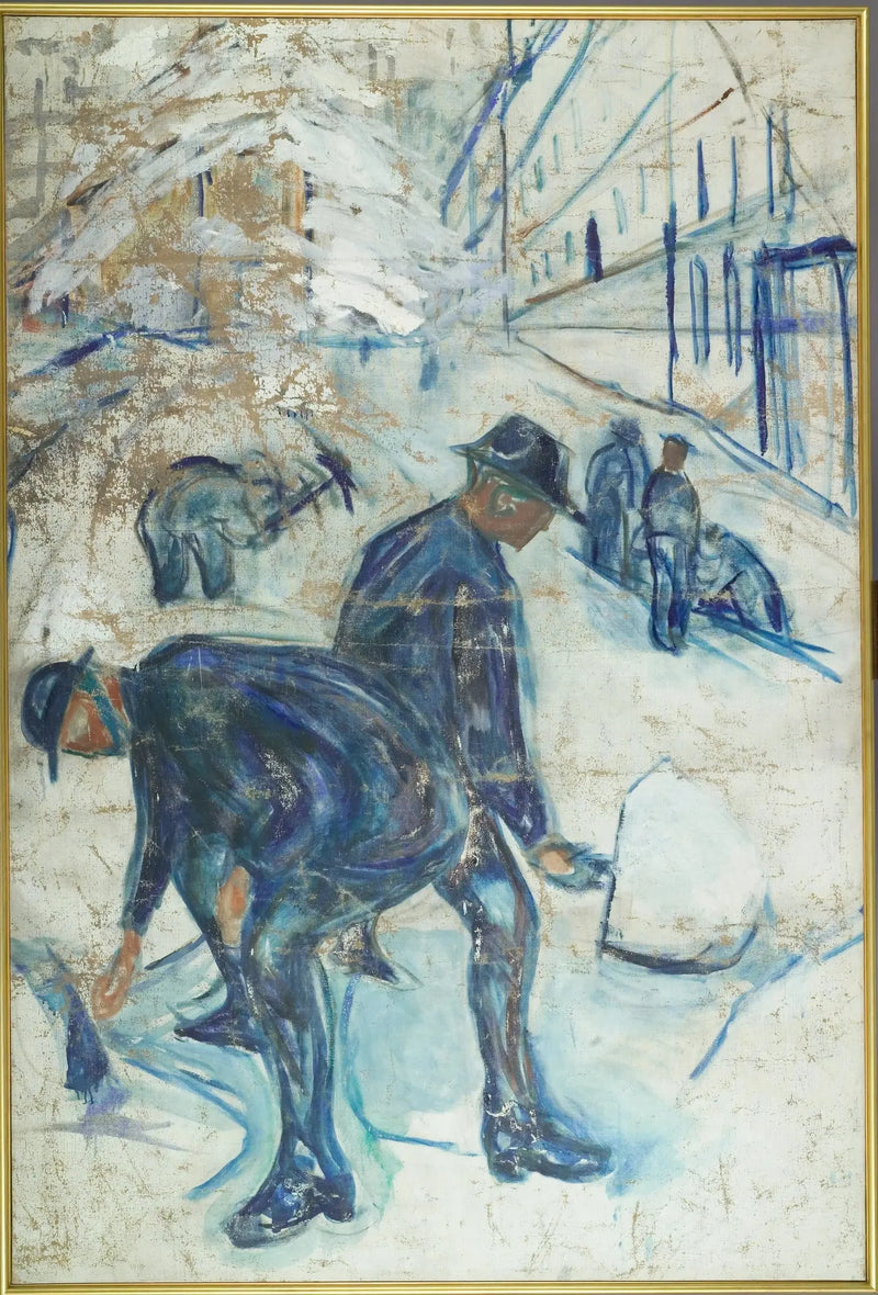 Desneigadores em um canteiro de obras - Edvard Munch