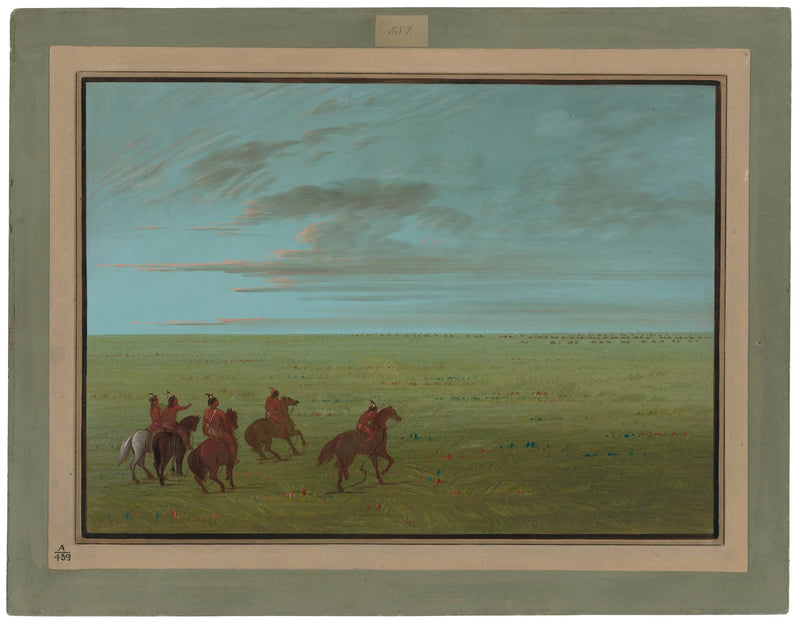 Partida de Connibos para os cavalos selvagens - George Catlin