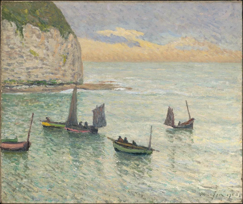 Partida dos barcos de pesca, Yport - Maxime Maufra