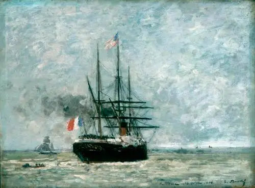 Partida do porto - Eugène Boudin