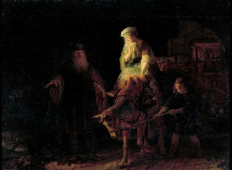 A partida da mulher sunamita - Rembrandt