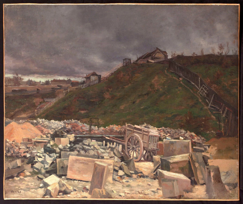 Depósito de paralelepípedos em Montmartre - Maximilien Luce