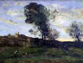 Últimos raios de sol - Jean-Baptiste Camille Corot