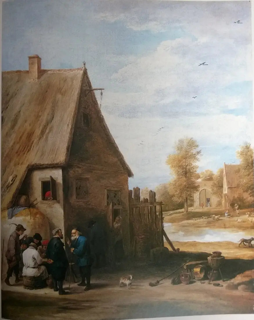 Fazendeiros diante de uma pousada - David Teniers Júnior