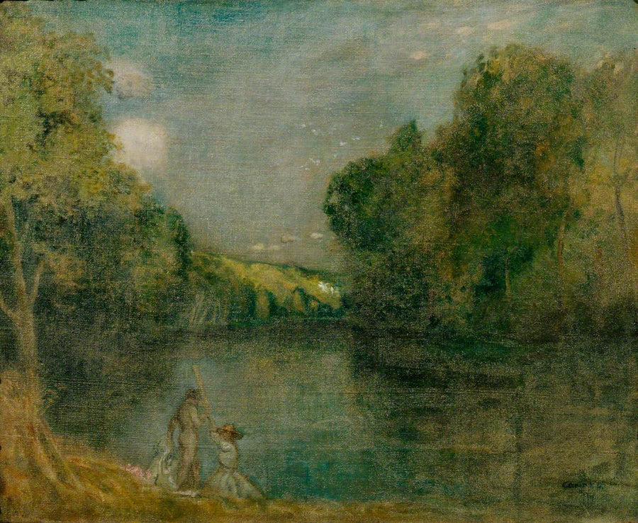 Personagens à beira de um lago - Charles Conder