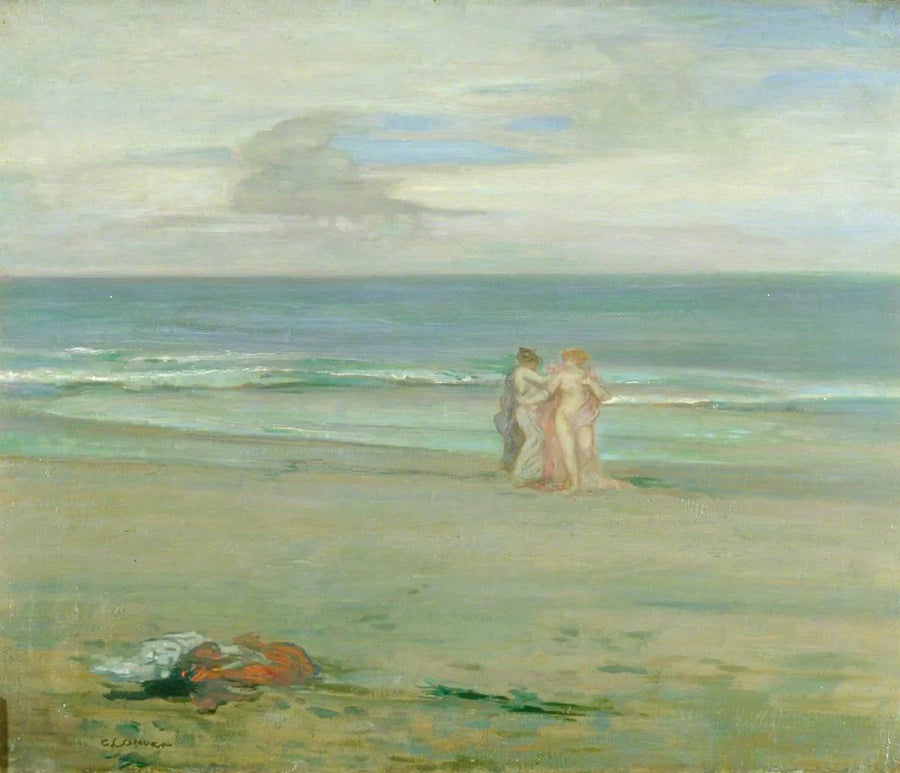 Silhuetas na praia - Charles Conder