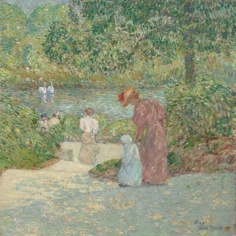 Descer os degraus, Central Park - Childe Hassam