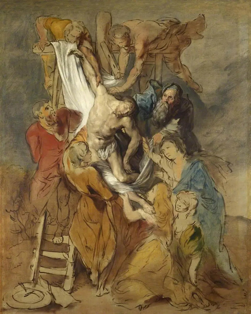 Queda da Cruz (de acordo com Pierre Paul Rubens) - Thomas Gainsborough
