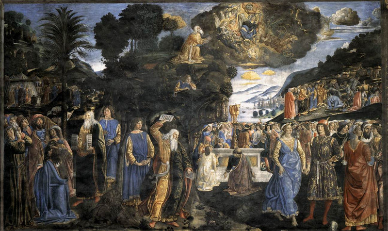 Descida do Monte Sinai - Cosimo Rosselli