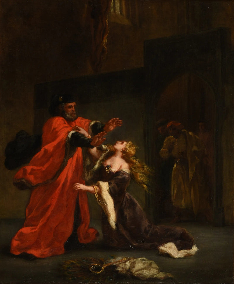 Desdémona amaldiçoada por seu pai - Eugène Delacroix