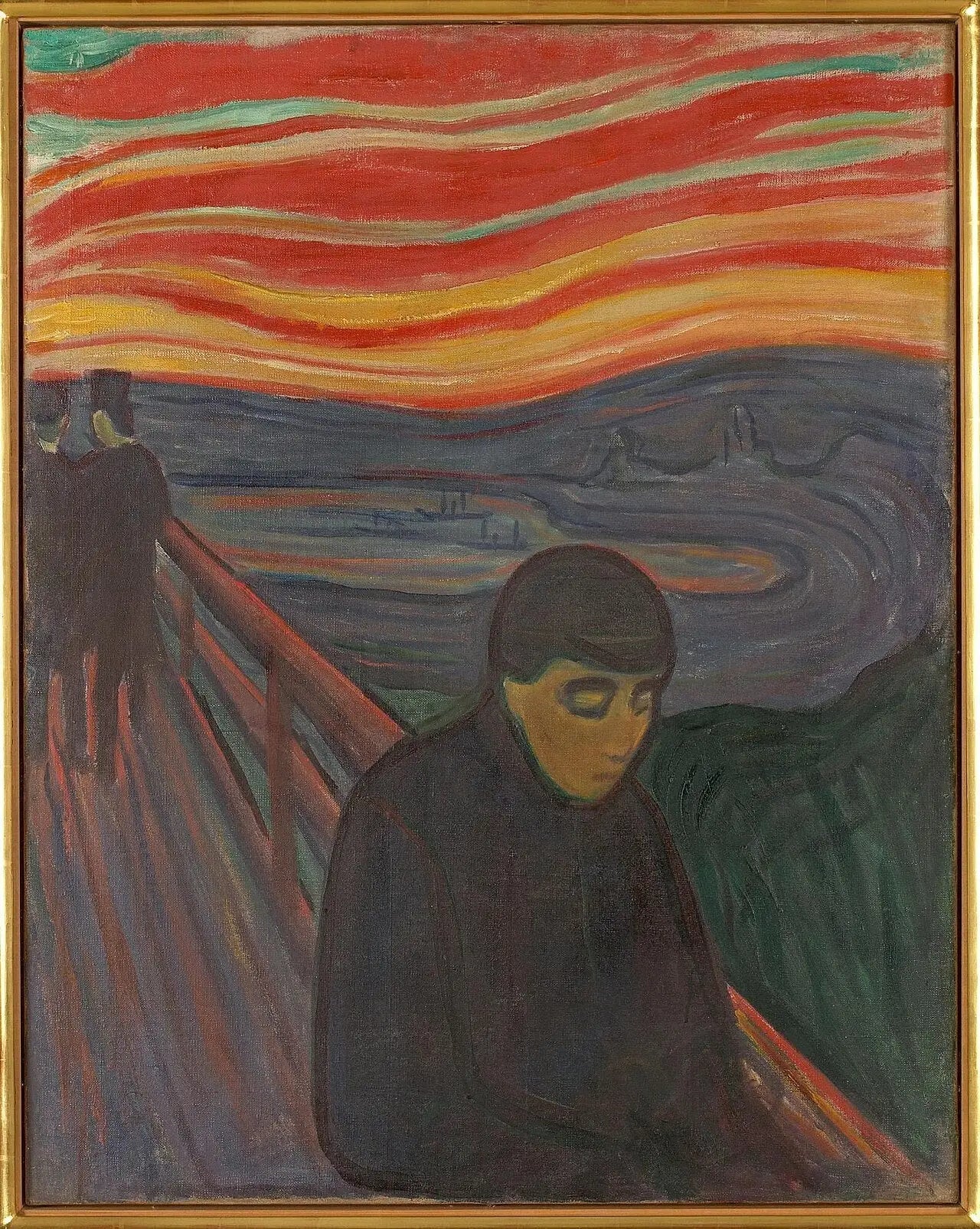 Désespoir - Edvard Munch image 1 copie peinte à la main à l’huile