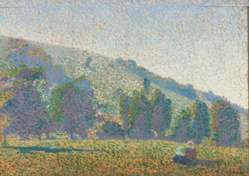 Duas Bretãs em um prado - Émile Bernard