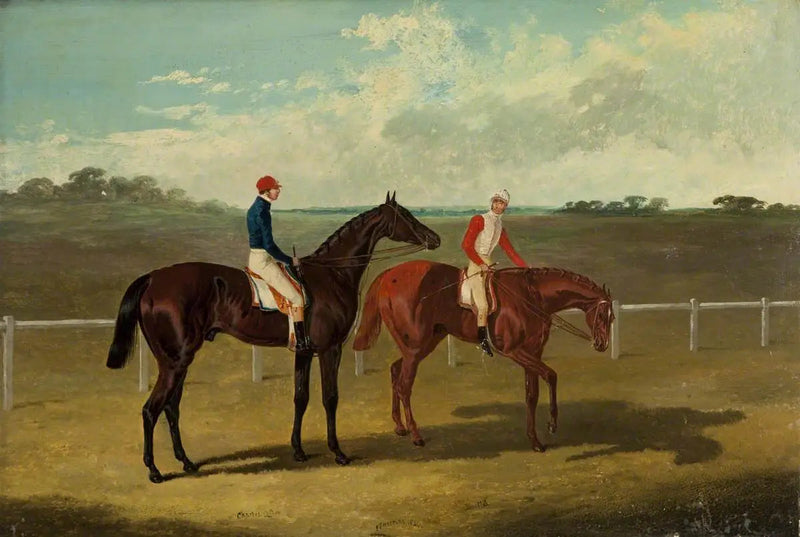 Dois cavalos de corrida – « Charles XII » e « Euclide » – com seus jóqueis - John Frederick Herring, Sr.