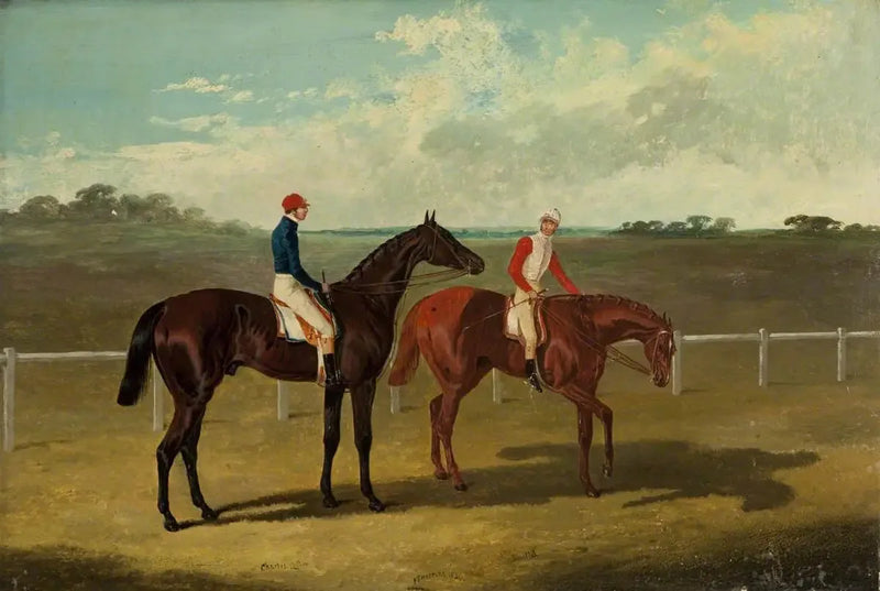 Dois cavalos de corrida – « Charles XII » e « Euclide » – com seus jóqueis - John Frederick Herring, Sr.