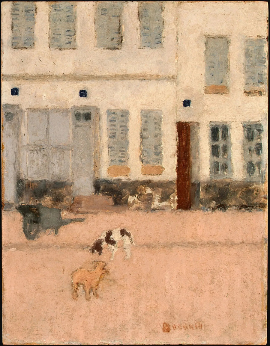 Dois cães em uma rua deserta - Pierre Bonnard