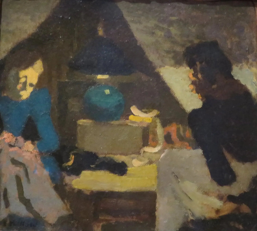 Duas costureiras sob a lâmpada - Édouard Vuillard