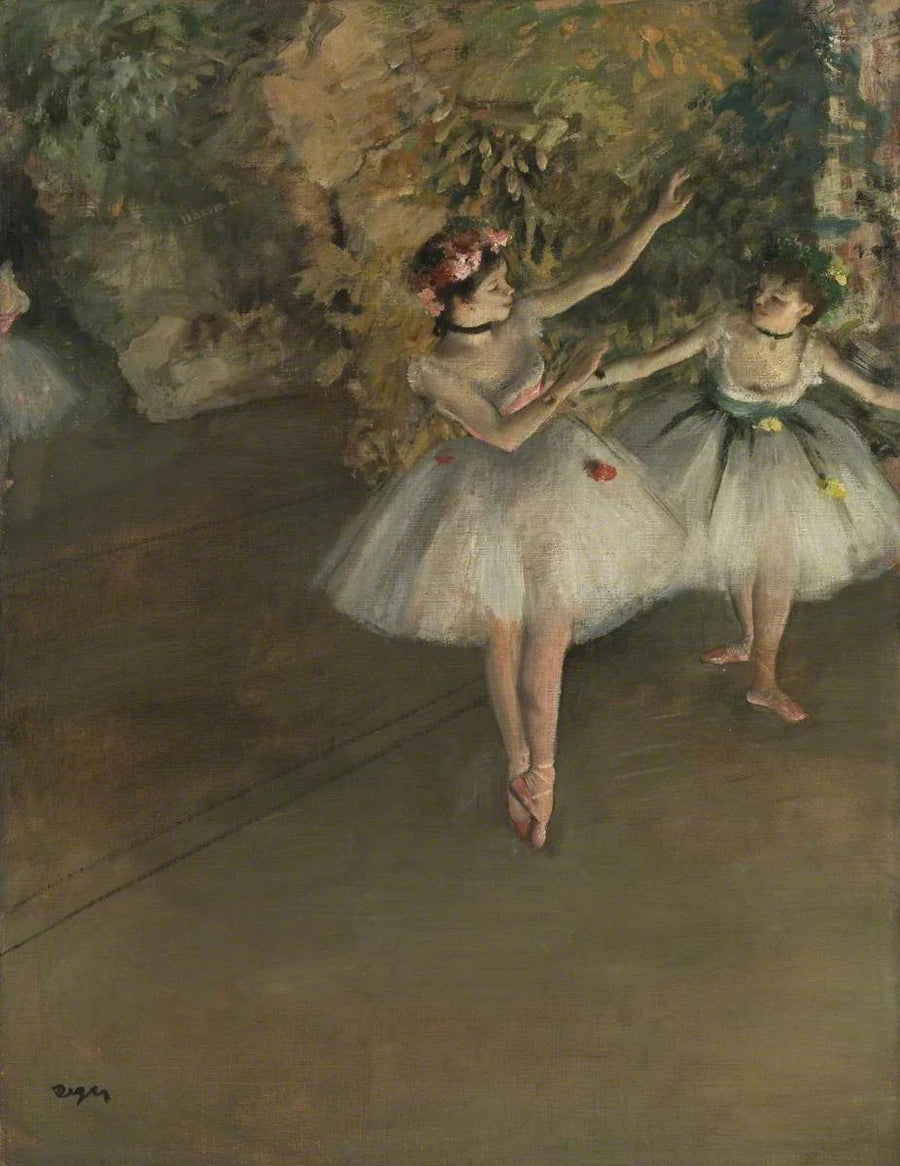 Dois dançarinos em um palco - Edgar Degas