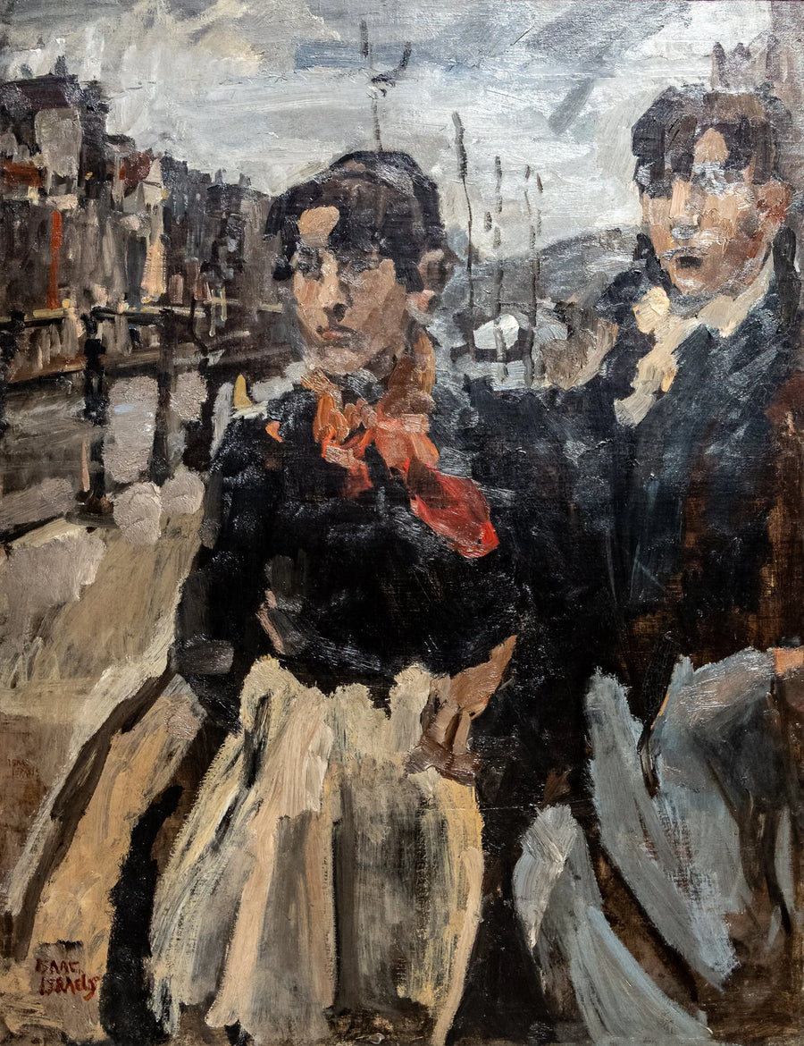 Dois domésticos no Lijjnbaansgracht em Amsterdã - Isaac Israëls