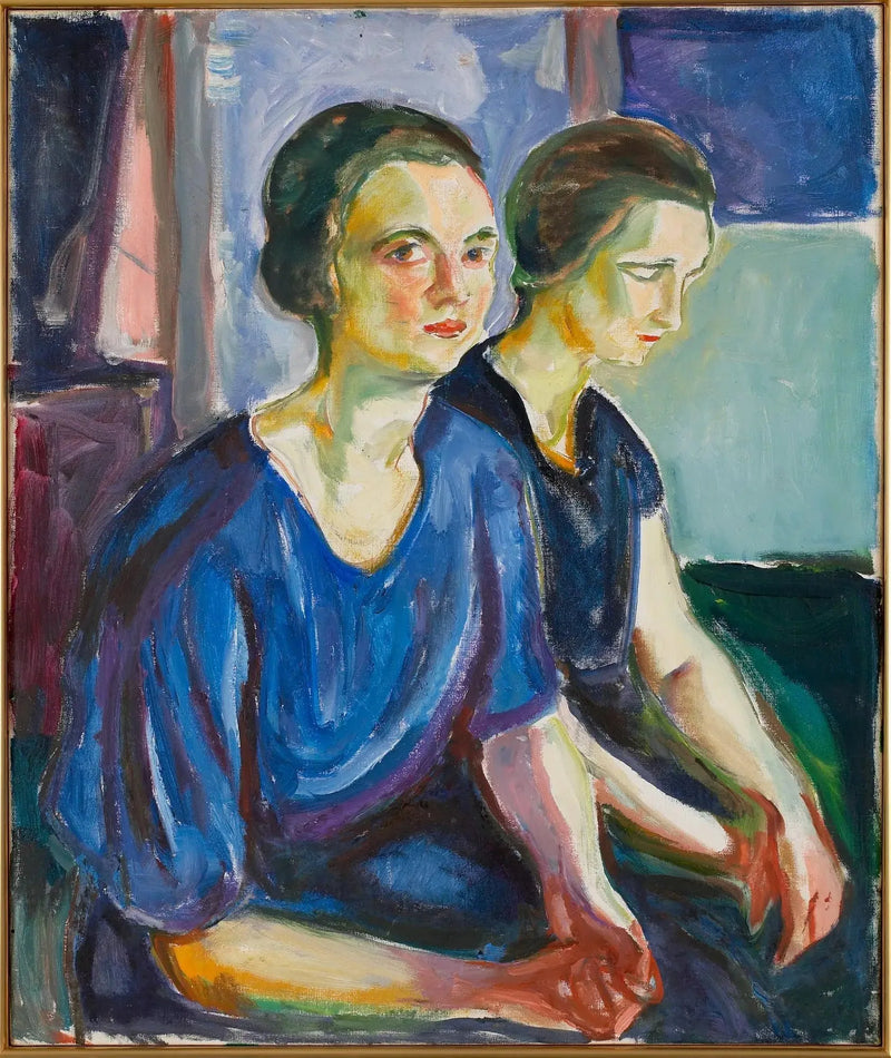 Duas Mulheres, sentadas - Edvard Munch