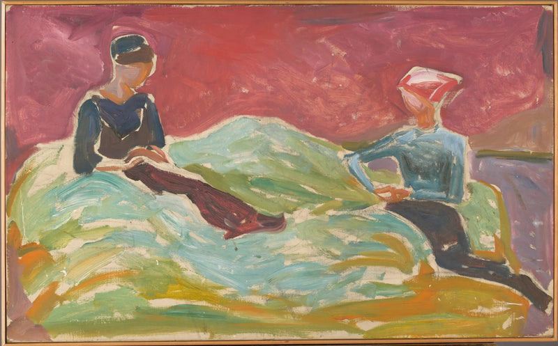 Duas Mulheres Sentadas - Edvard Munch