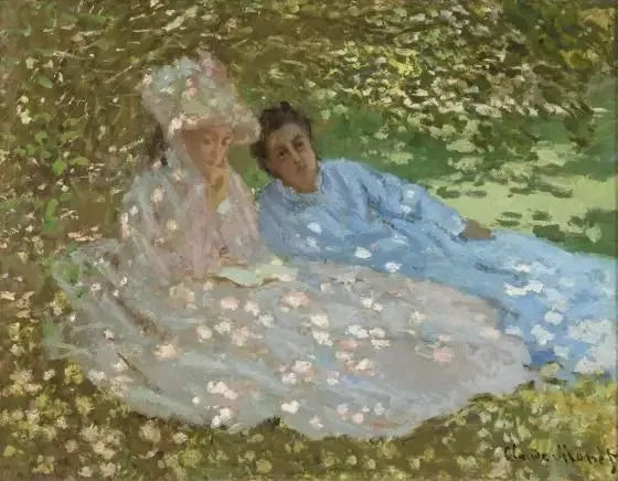 Duas mulheres em um jardim - Claude Monet