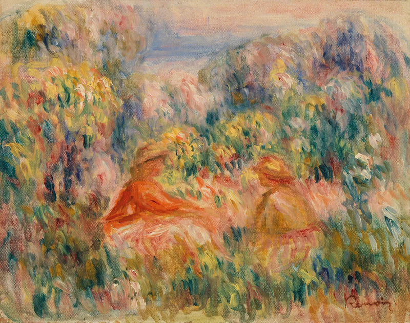 Duas mulheres em uma paisagem - Pierre-Auguste Renoir