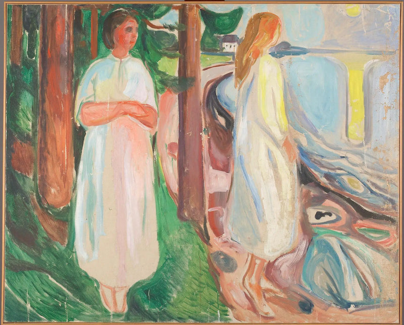 Duas Mulheres de Branco na Praia - Edvard Munch