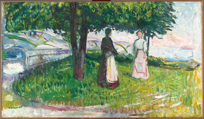 Duas mulheres sob uma árvore - Edvard Munch