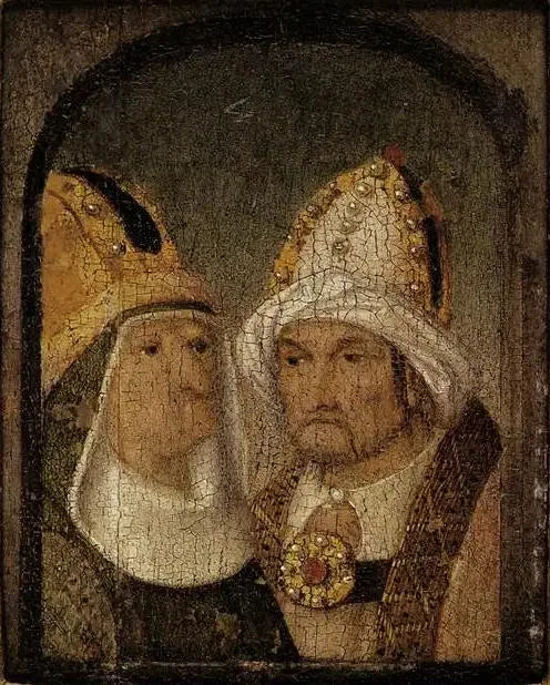 Duas figuras mitradas - Hieronymus Bosch